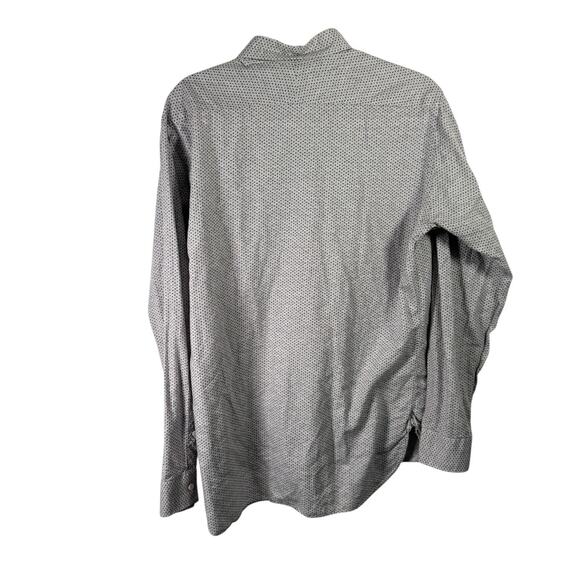 Billy Reid Slim Cut Long Sleeve Button Down Shirt Geometric Office Mens Large - Picture 4 of 5